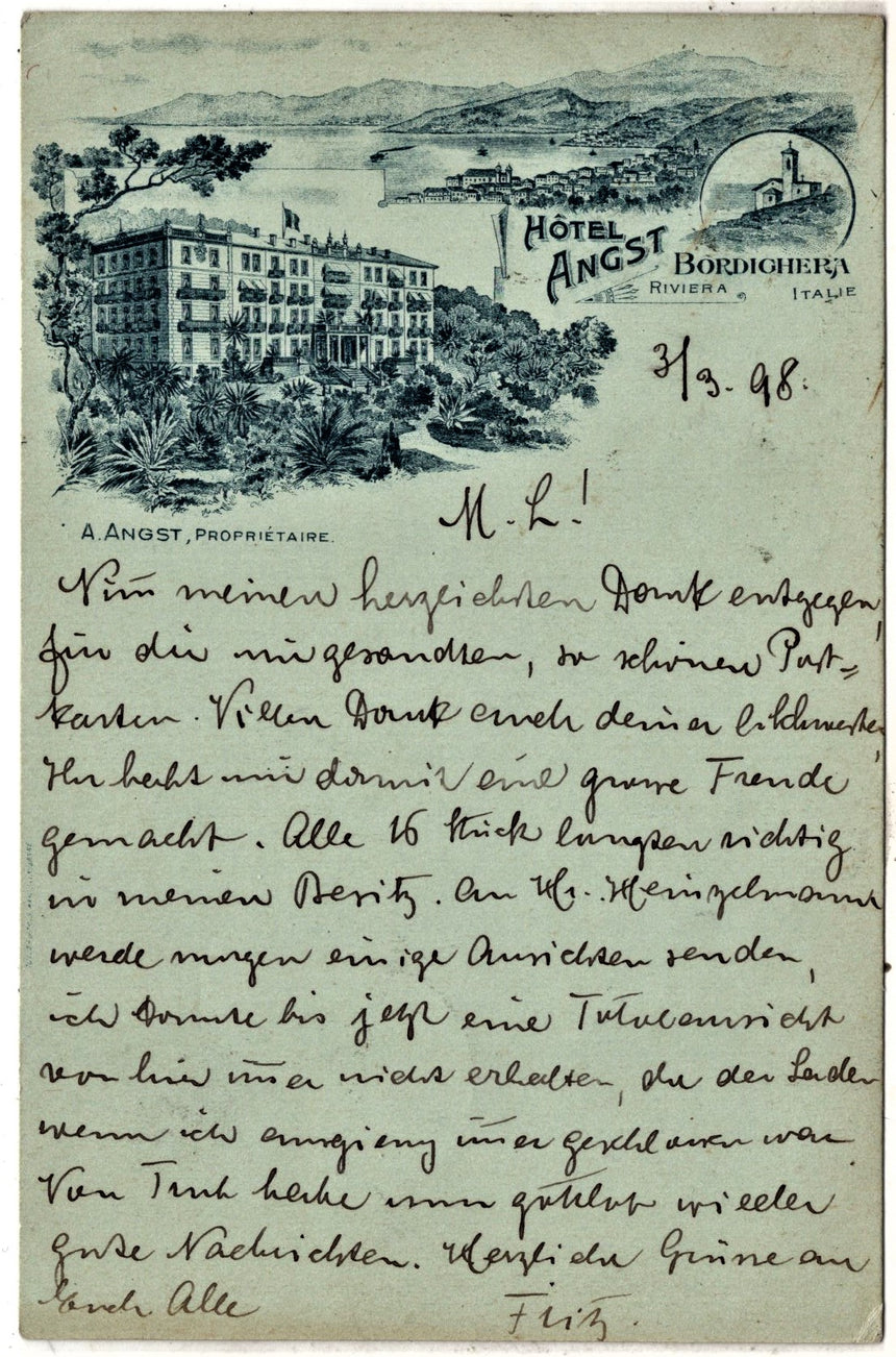 Bordighera Hotel Angst per Bern Svizzera