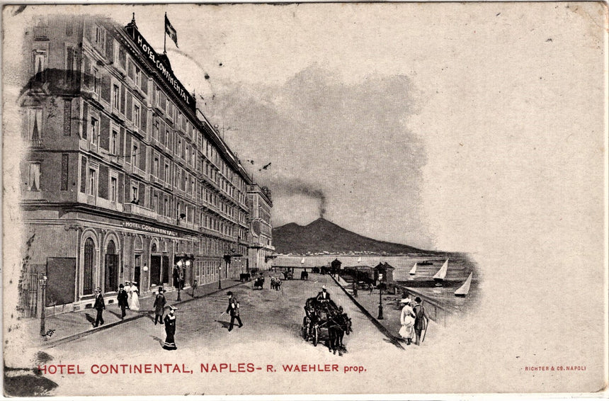 Napoli Hotel Continental in tedesco spedita a Wiesbaden