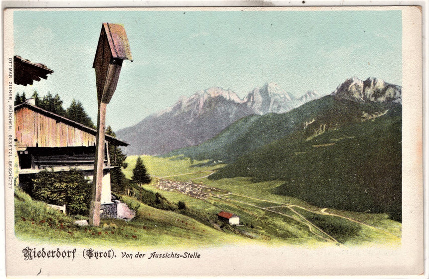 Sudtirol Alto Adige Niederdorf von der Aussichts Stelle