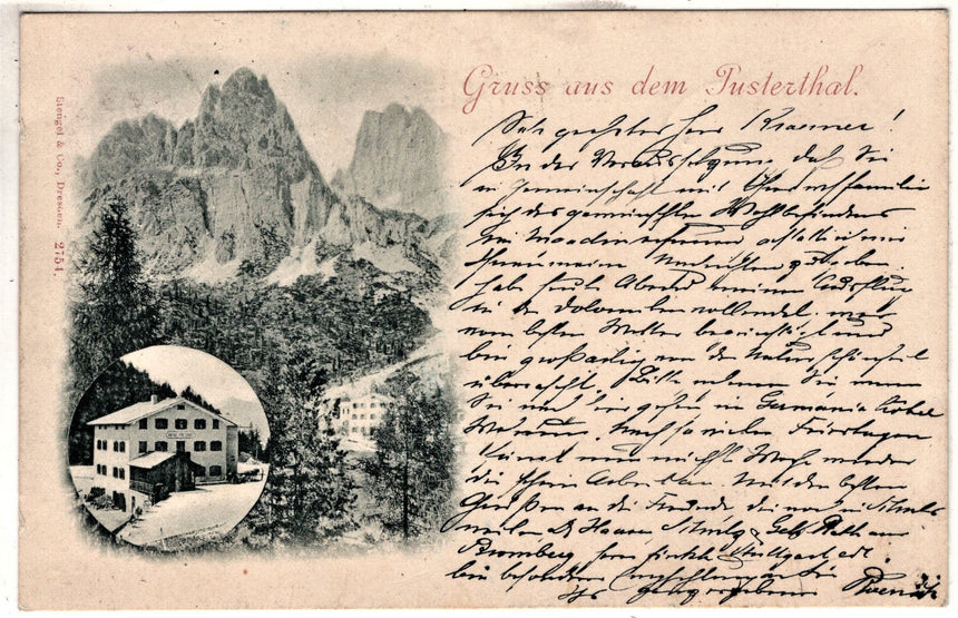 Sudtirol Alto Adige Gruss aus dem Pusterthal Hotel tre Croci