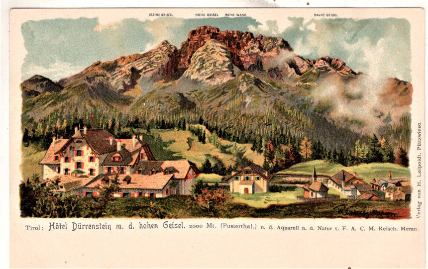 Sudtirol Alto Adige Hotel Durrenstein dis. Reisch