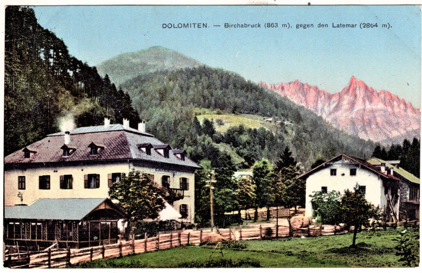 Sudtirol Alto Adige Birchabruck gegen Latemar scritta in tedesco viag. In busta