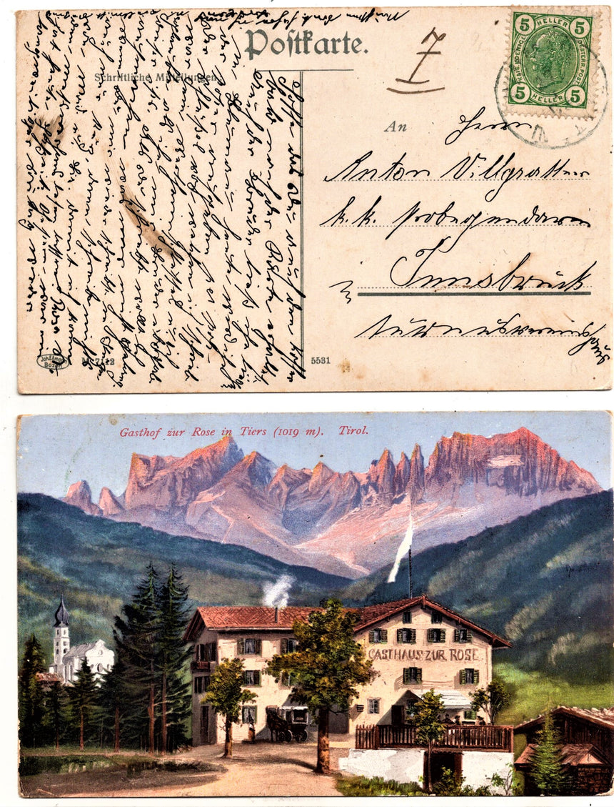 Sudtirol Alto Adige Gasthof zur Rose in Tiers Tirol