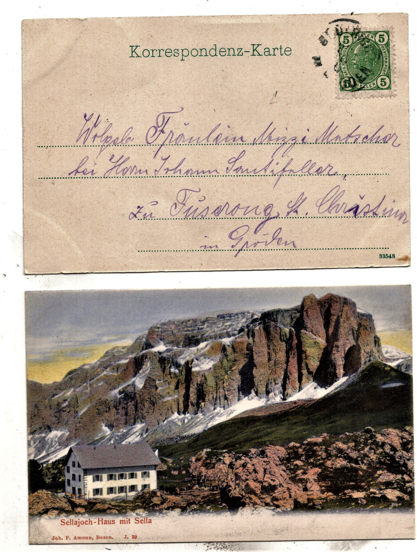 Sudtirol Alto Adige Sellajoch Haus mit Sella