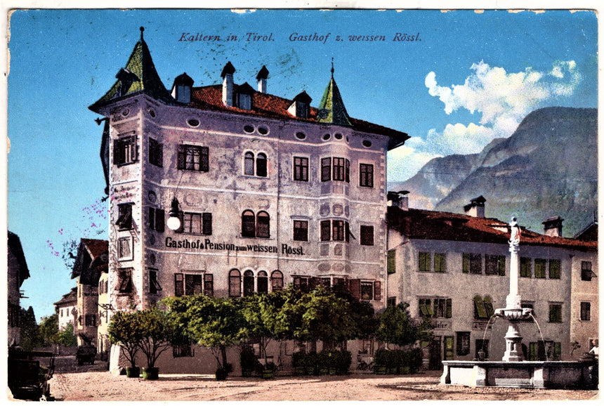 Sudtirol Alto Adige Kaltern gasthof Weissen Ròssl K.U.K.Militarzensur