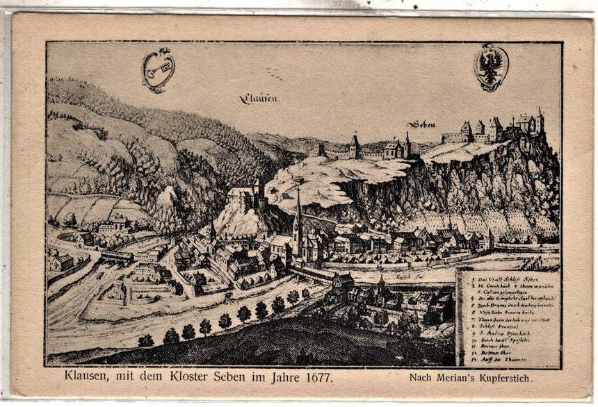 Sudtirol Alto Adige Klausen mit dem Kloster im jahre 1677
