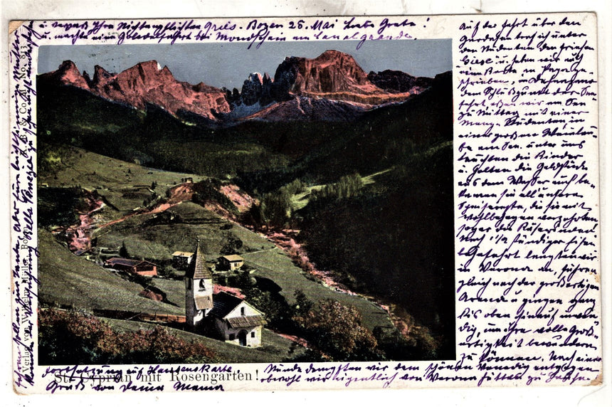 Sudtirol Alto Adige St. Ciprian mit Rosengarten