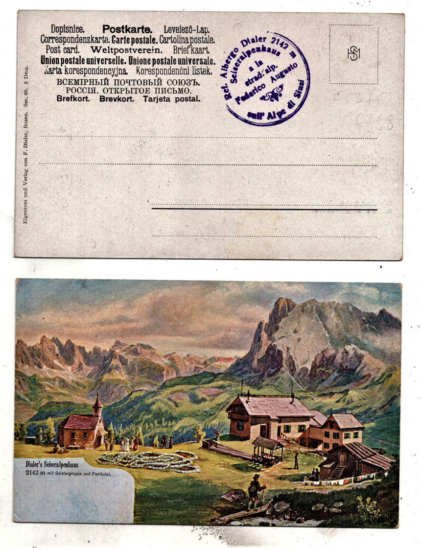 Sudtirol Alto Adige Seiseralpenhaus mit Geislergruppe