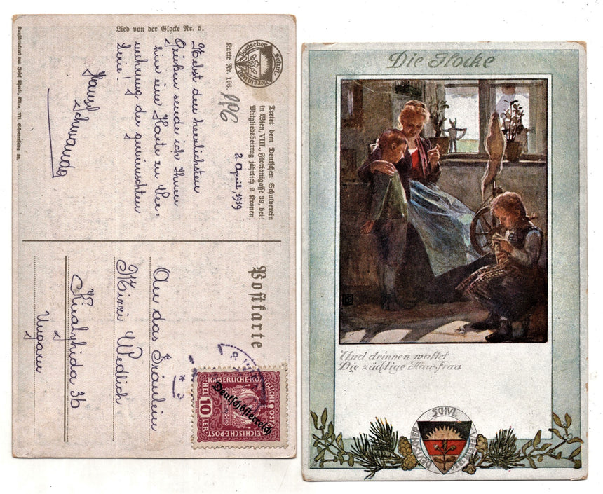 Cartolina Deutscher Schulverein number: 196 | Collezionissimo
