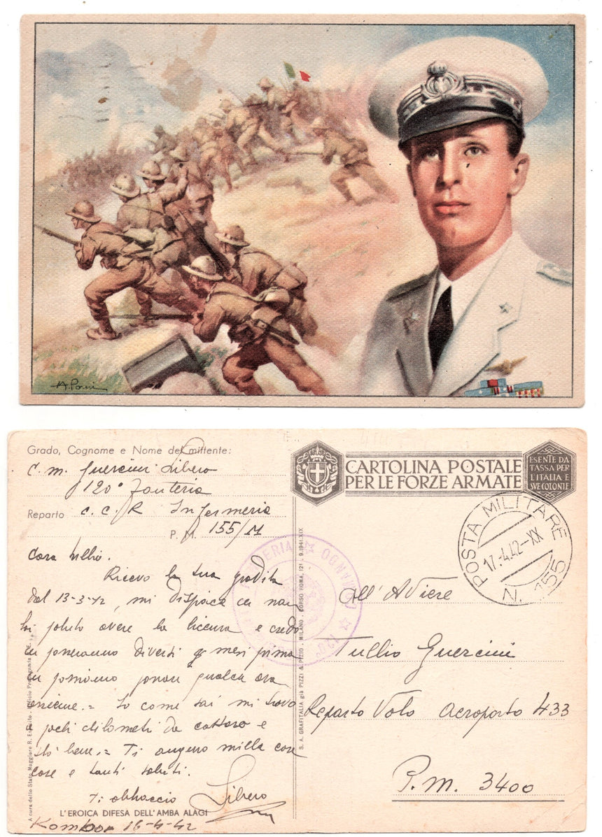 Cartolina Militare Seconda Guerra Mondiale Posta militare cartolina x le forze armate | Collezionissimo