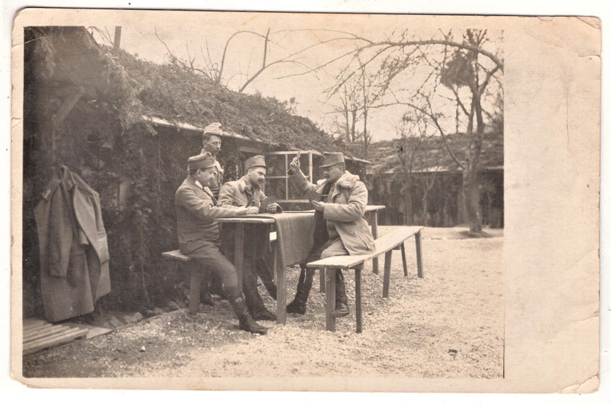 Cartolina Militare Seconda Guerra Mondiale militari giocatori di carte | Collezionissimo