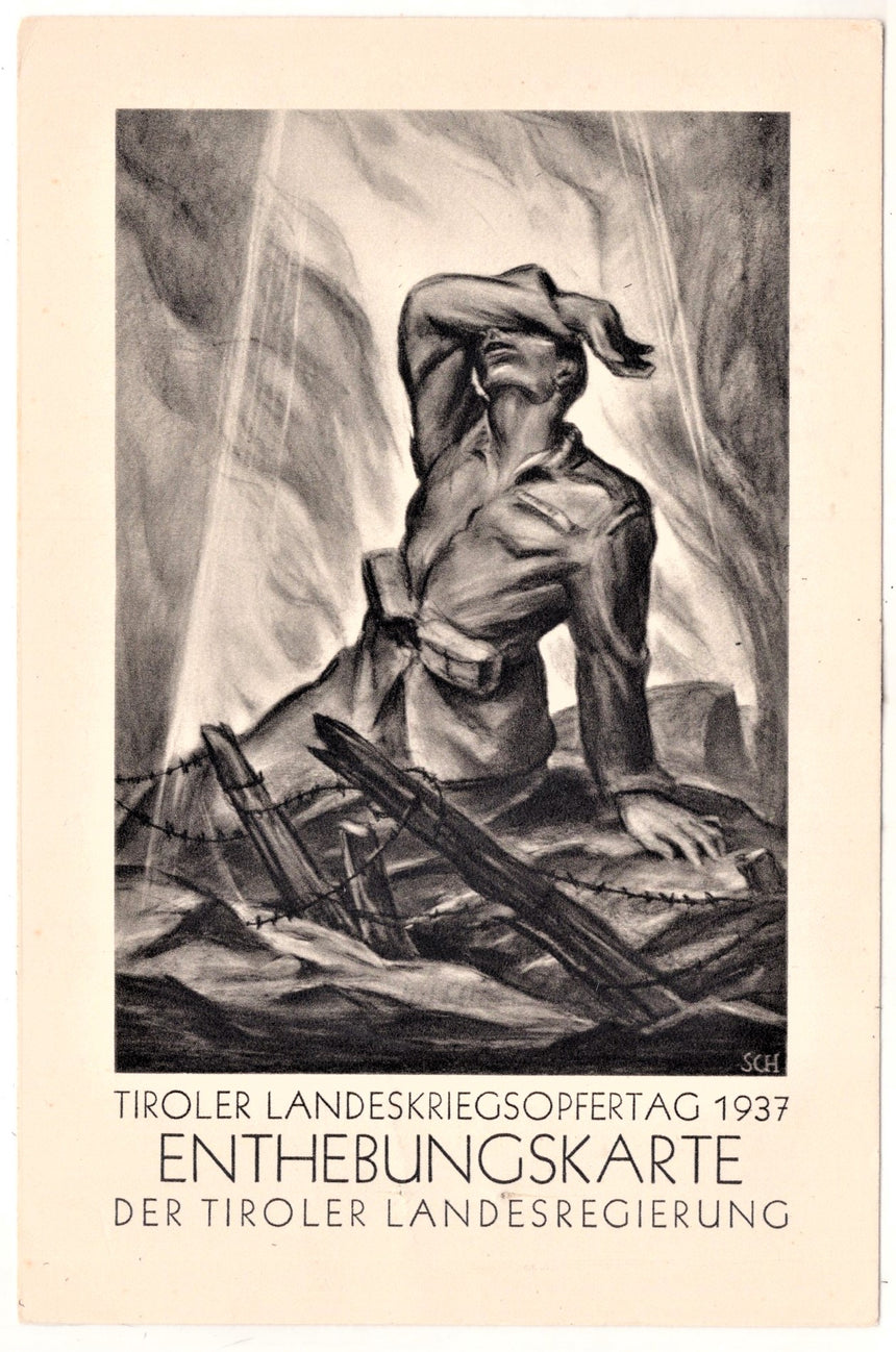 Cartolina Militare Seconda Guerra Mondiale Tiroler Landeskriegsopfertag 1937 | Collezionissimo