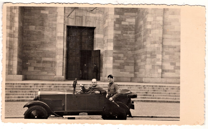 Cartolina Militare Seconda Guerra Mondiale militari con automobile | Collezionissimo