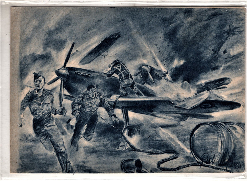 Cartolina Militare Seconda Guerra Mondiale Deutscher Luftangriff | Collezionissimo