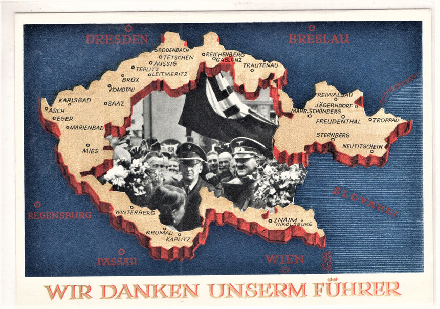 Cartolina Militare Seconda Guerra Mondiale Wir danken unserm fuhrer | Collezionissimo