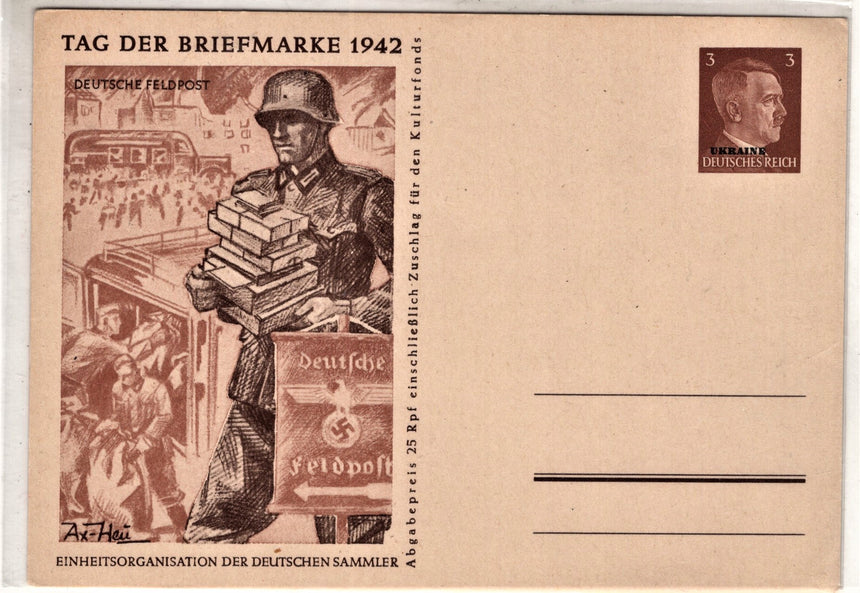 Cartolina Militare Seconda Guerra Mondiale Tag der briefmarke 1942 | Collezionissimo