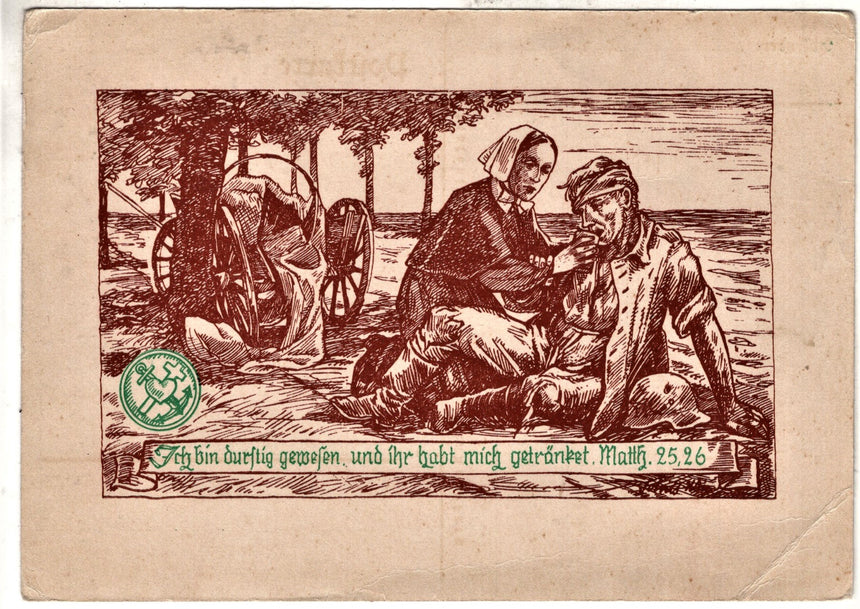 Cartolina Militare Seconda Guerra Mondiale Ich bin durftig gewesen | Collezionissimo
