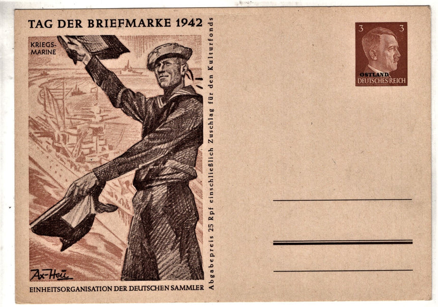 Cartolina Militare Seconda Guerra Mondiale Tag der briefmarke 1942 | Collezionissimo