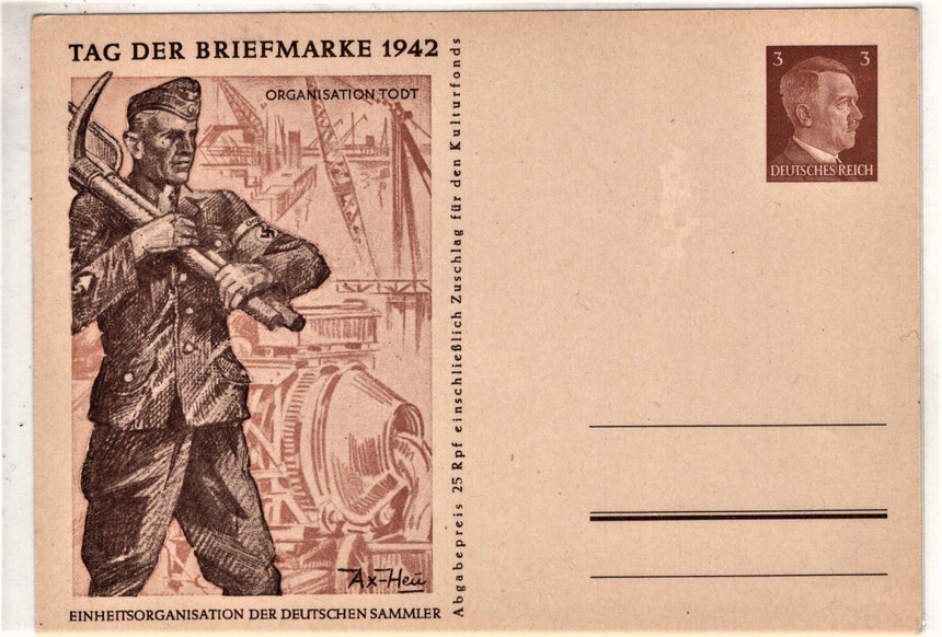 Cartolina Militare Seconda Guerra Mondiale Tag der briefmarke 1942 | Collezionissimo