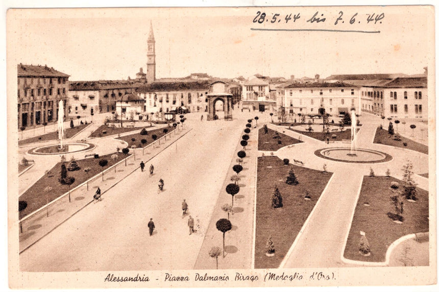 Cartolina Alessandria piazza Dalmazia | Collezionissimo