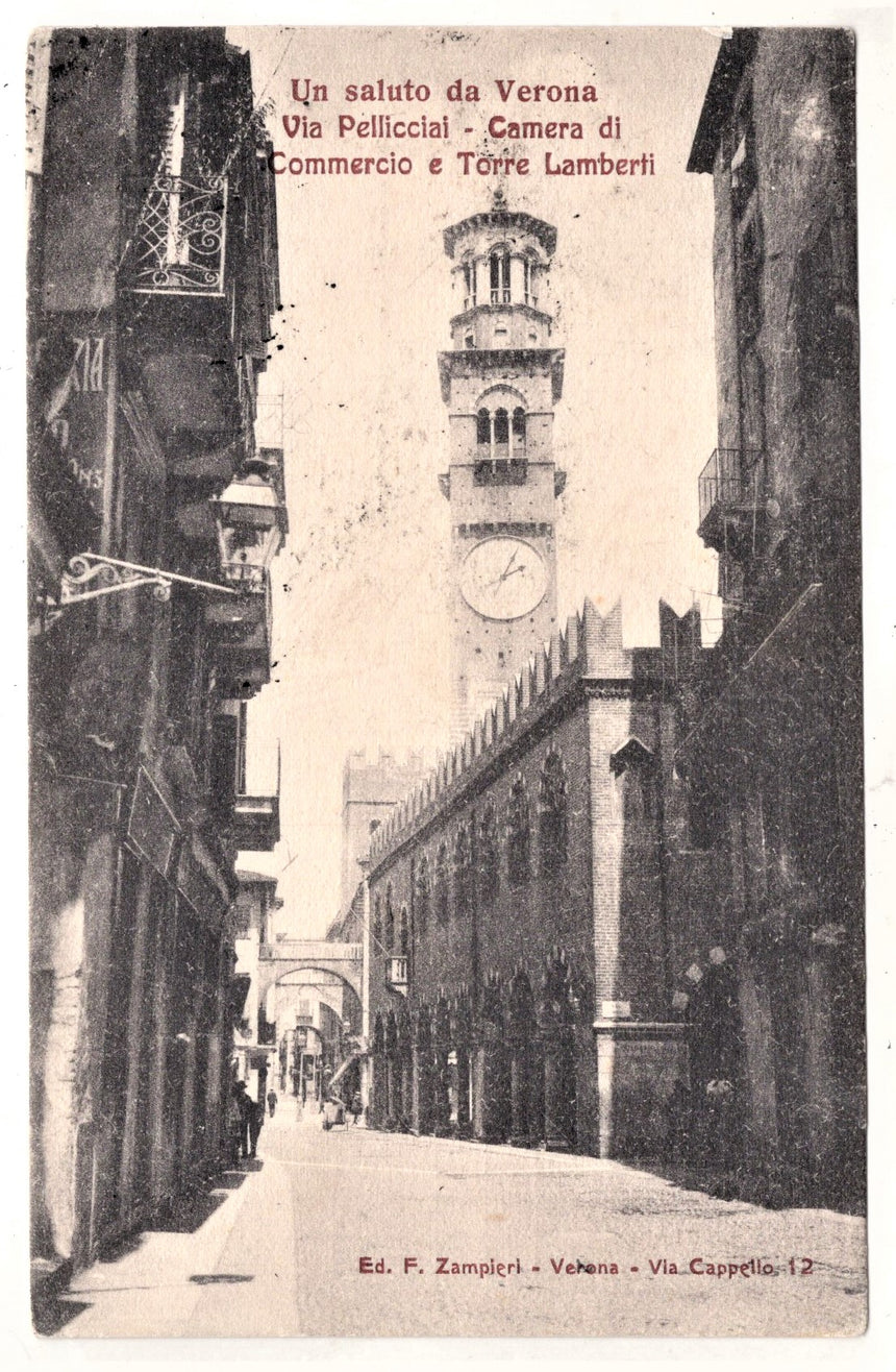 Cartolina Verona via pellicciai Camera Commercio | Collezionissimo
