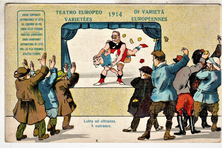 Cartolina antica Francesco Giuseppe - Franz Josef - Caricatura 1914