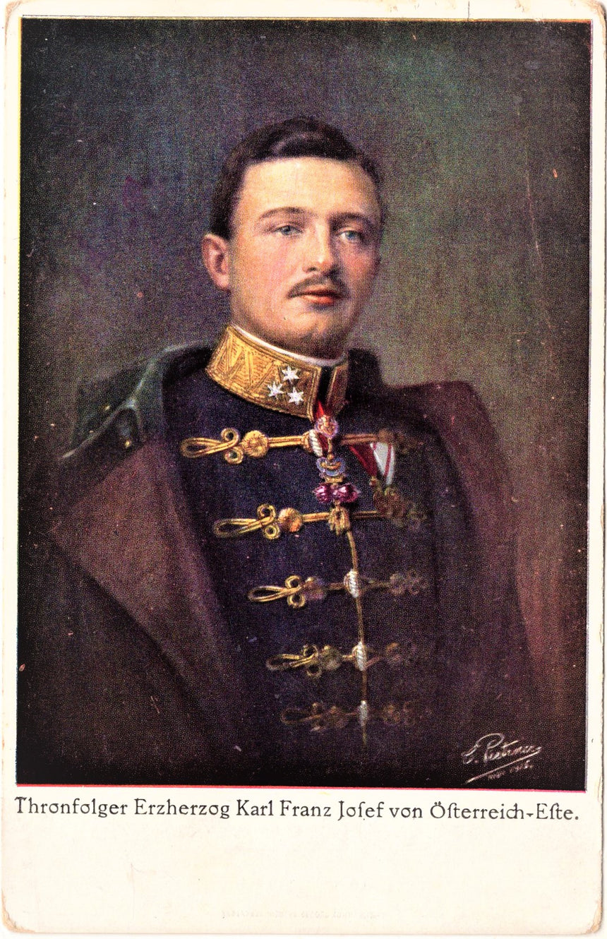 Cartolina antica Principe Karl Franz Josef d'Austria