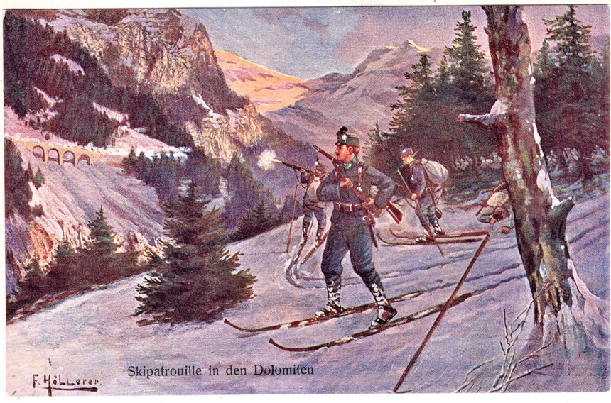 Cartolina antica Cartolina militare Sudtirol - Battaglia sulle Dolomiti