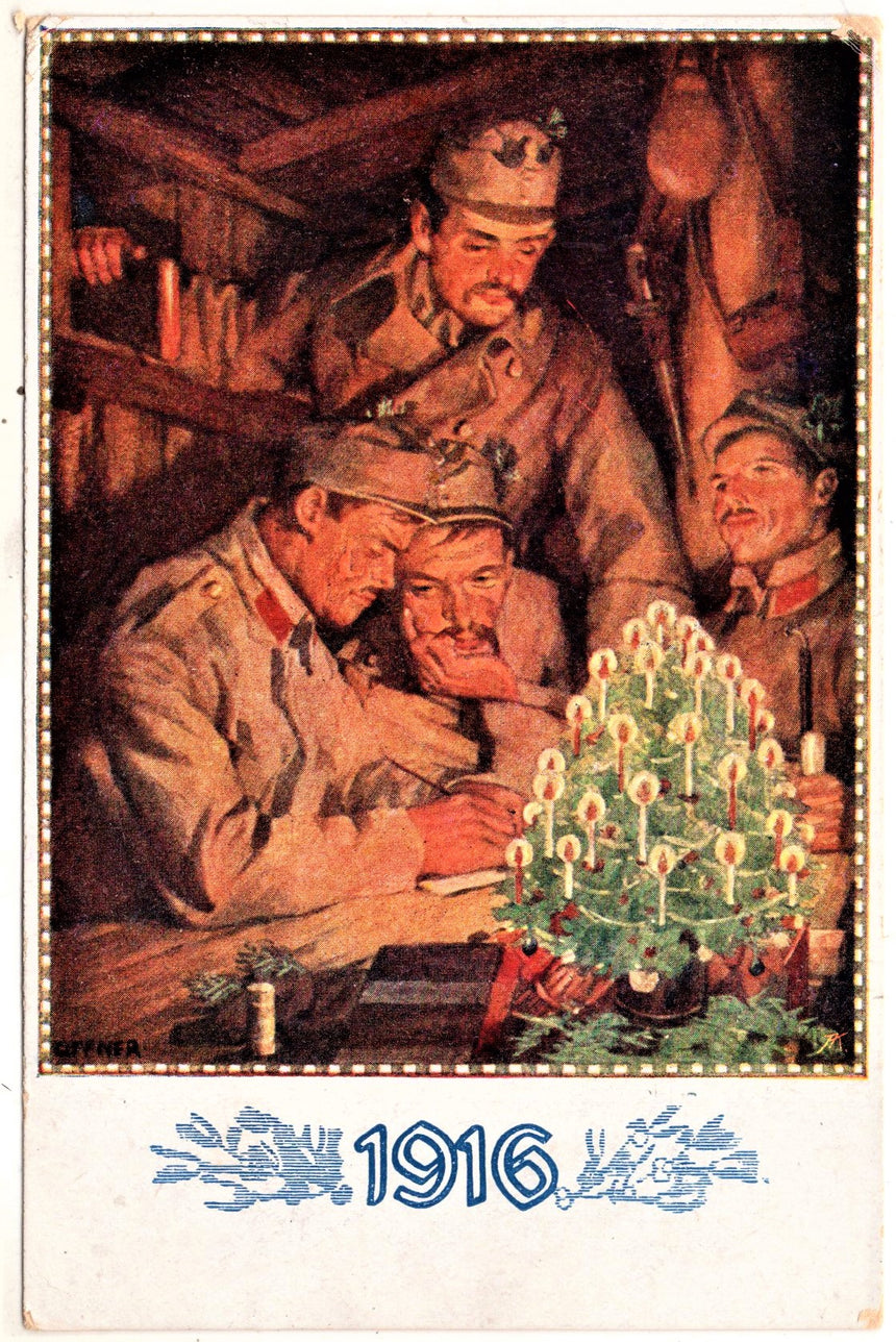 Cartolina antica Cartolina militare Sudtirol - Feldpost Natale 1916