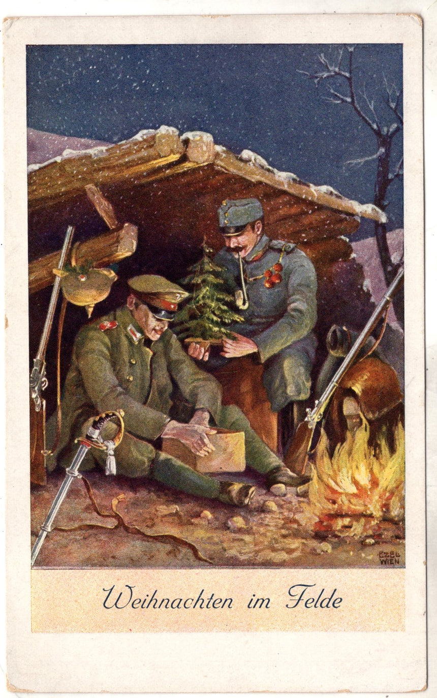 Cartolina antica Cartolina Prima Guerra Sudtirol - Natale al campo