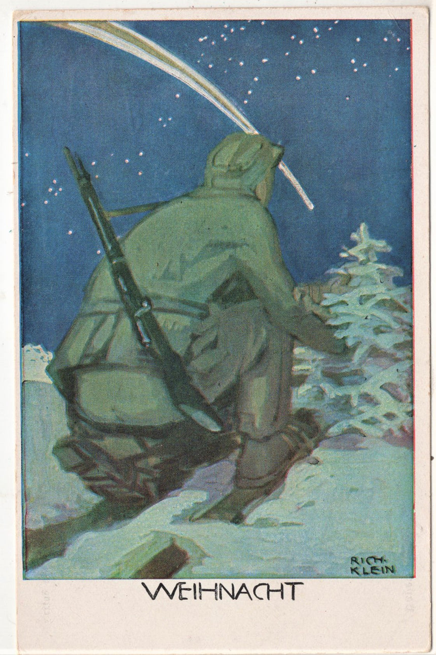 Cartolina antica Cartolina militare Prima Guerra - Natale