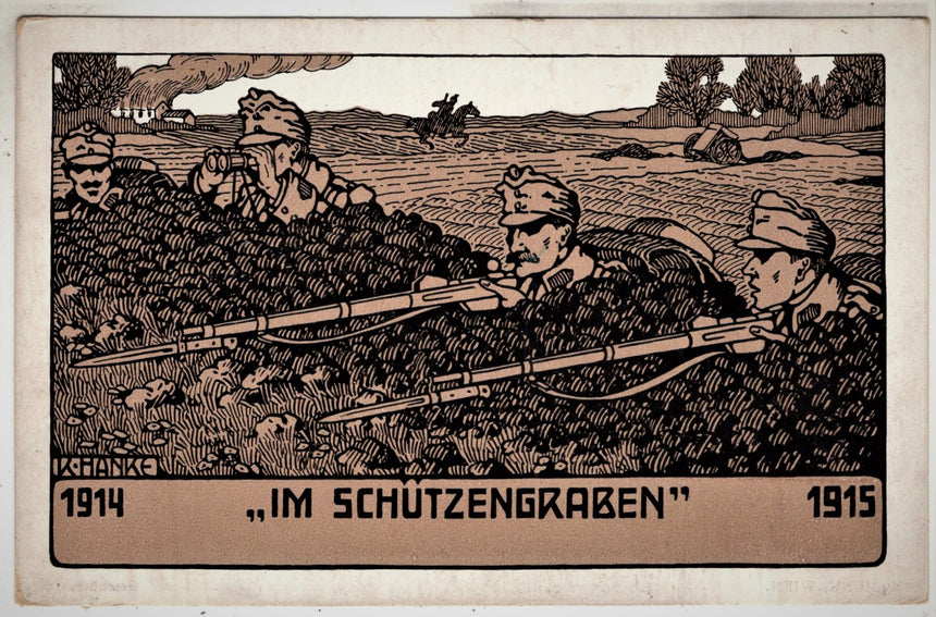 Cartolina antica Cartolina militare Sudtirol - Im Schutzengraben 1914/1915