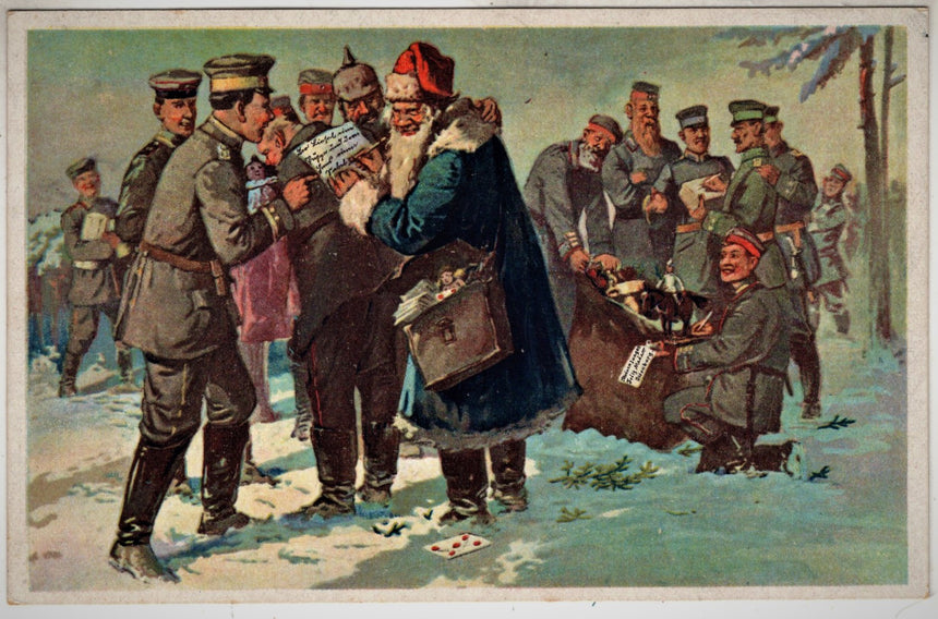 Cartolina antica Cartolina militare Prima Guerra Mondiale - Natale