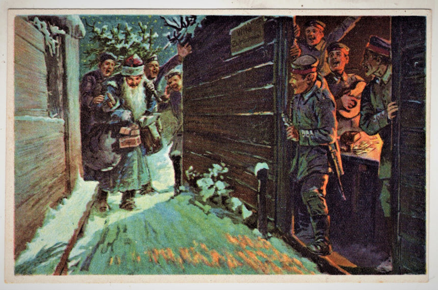 Cartolina antica Cartolina militare Prima Guerra Mondiale - Natale