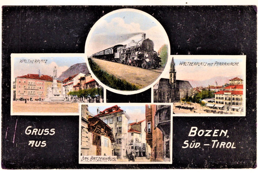 Cartolina antica Saluti da Bolzano - Gruss aus Bozen