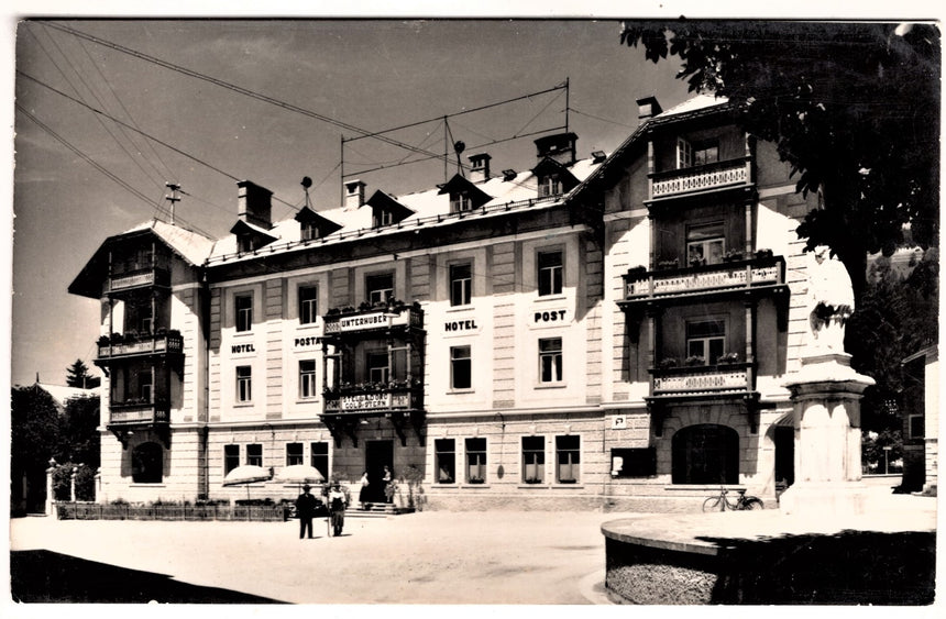 Cartolina antica Dobbiaco hotel Posta  ( Stella d Oro )