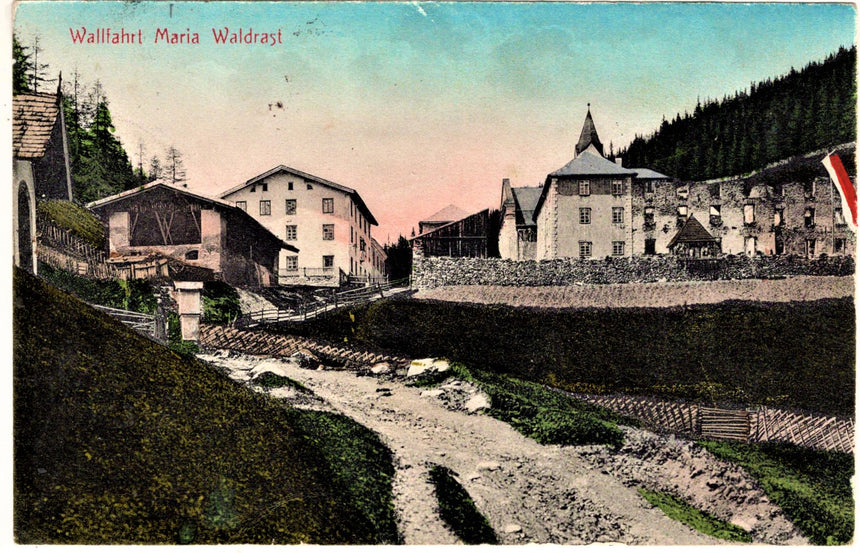 Cartolina antica Wallfahrt Maria Waldrast Sudtirol