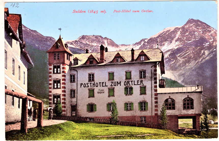 Cartolina antica Sulden Hotel Post und Ortler