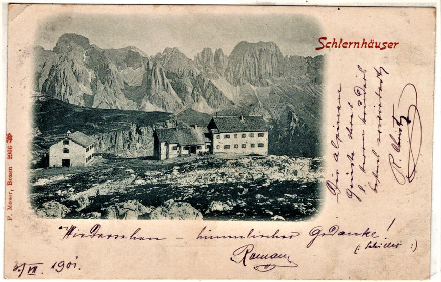 Cartolina antica Sudtirol Schlernhàuser