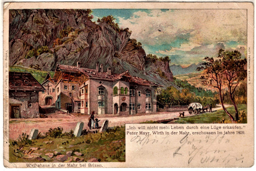 Cartolina antica Sudtirol Muhlbach im Pusterthal