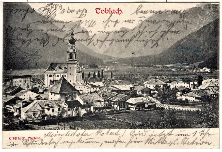 Cartolina antica Sudtirol Toblach