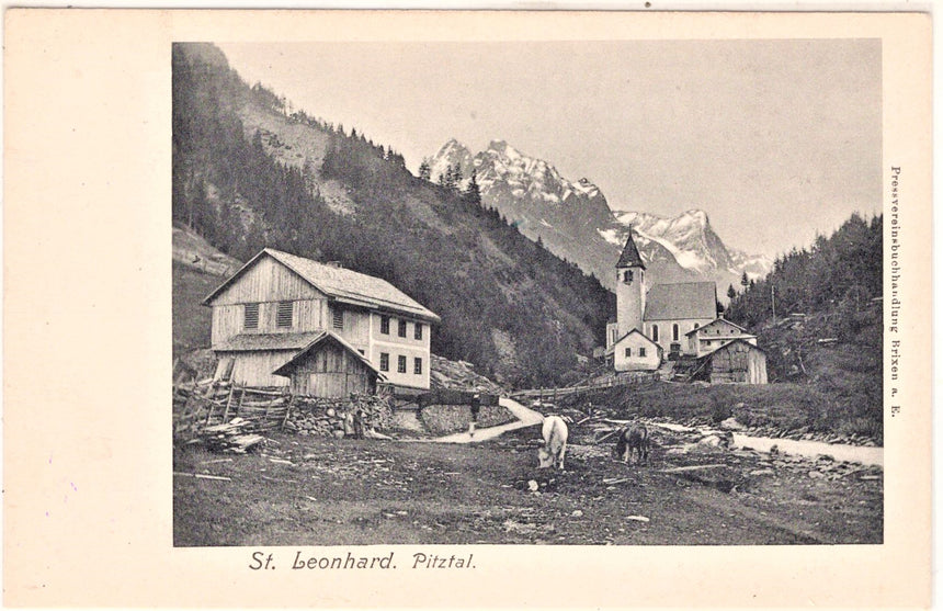 Cartolina antica Sudtirol St. Leonhard Pitztal