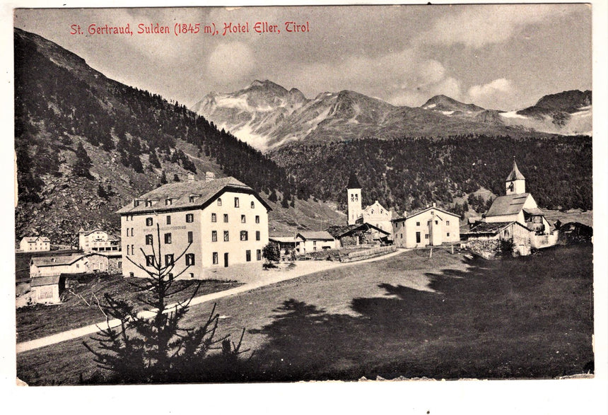 Cartolina antica Sudtirol St. Gertraud hotel Eller