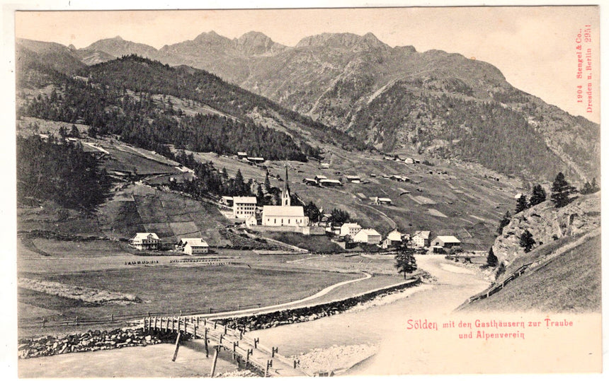 Cartolina antica Sudtirol St. Gertraud in Sulden