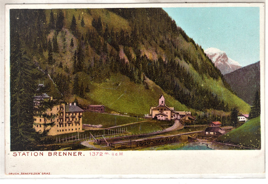 Cartolina antica Sudtirol Station Brenner