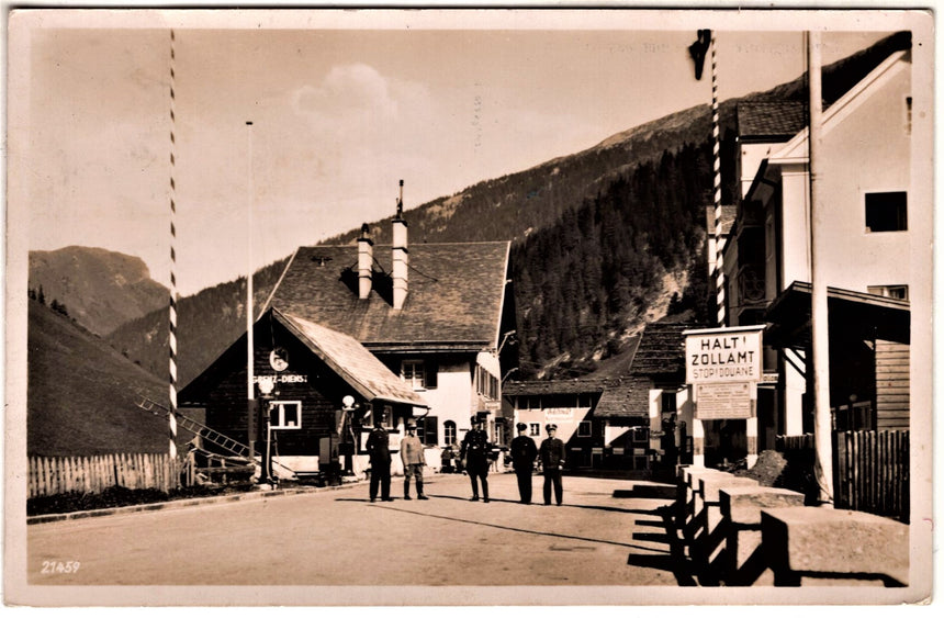 Cartolina antica Sudtirol confine del Brennero