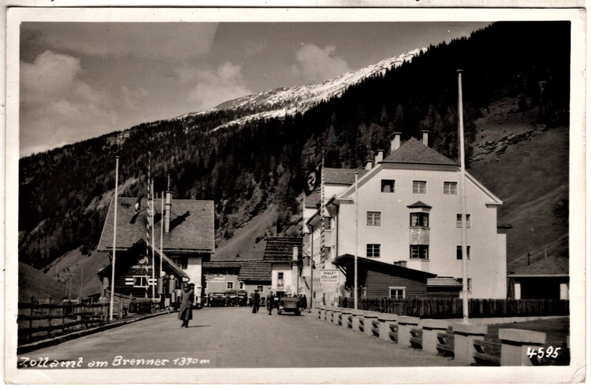 Cartolina antica Sudtirol confine del Brennero