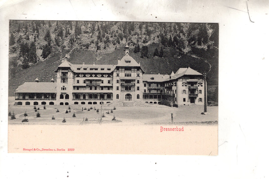 Cartolina antica Sudtirol hotel Brennerbad