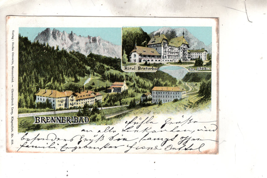 Cartolina antica Sudtirol Brennerbad