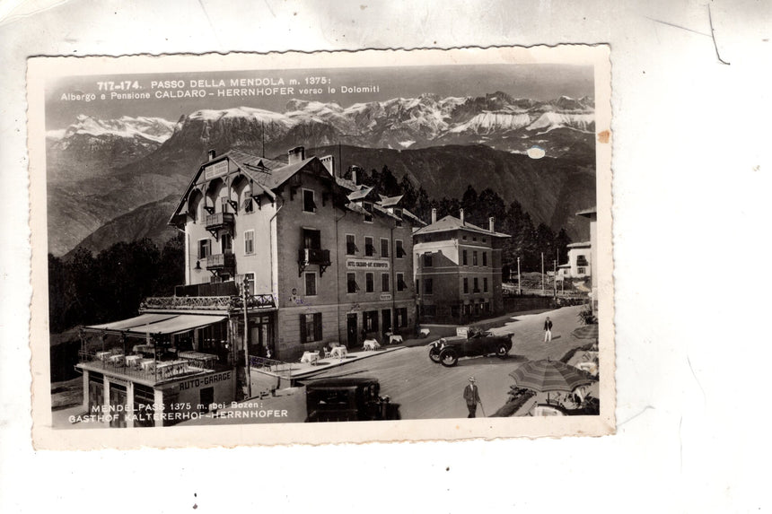 Cartolina antica Sudtirol Hotel Caldaro al passo Mendola